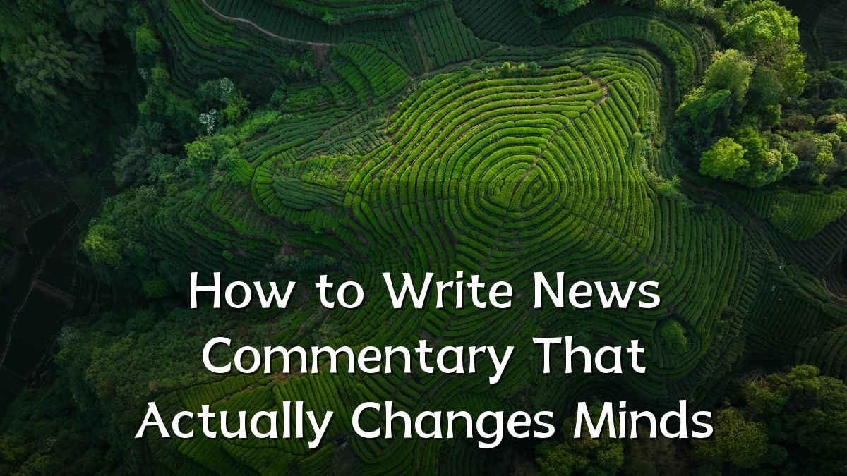 How to Write News Commentary That Actually Changes Minds
