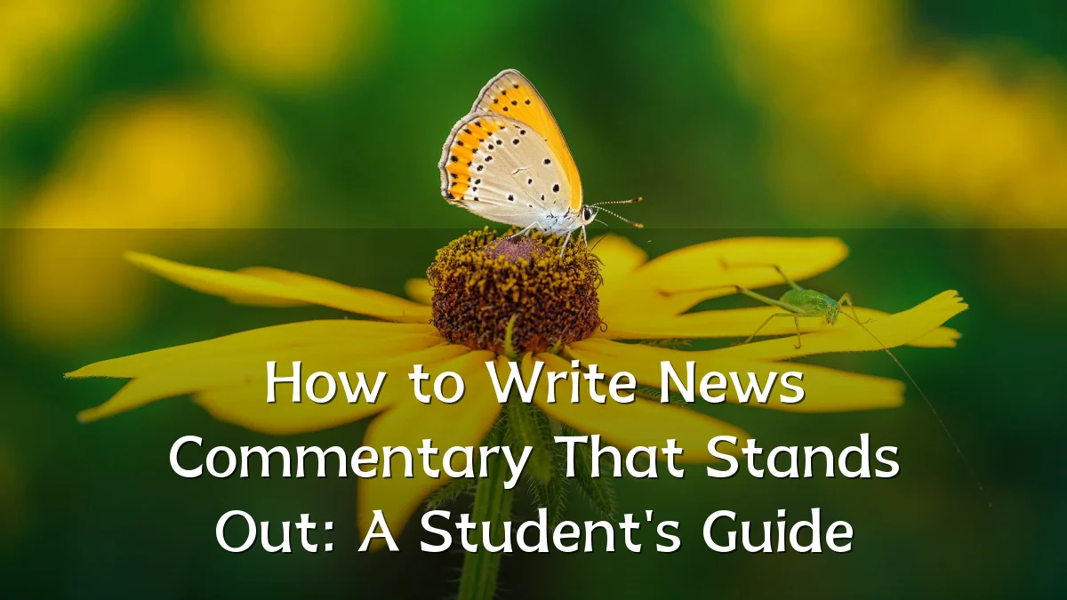 How to Write News Commentary That Stands Out: A Student's Guide