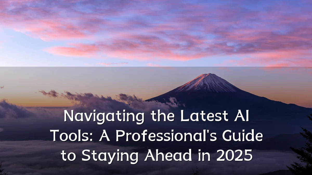 Navigating the Latest AI Tools: A Professional's Guide to Staying Ahead in 2025