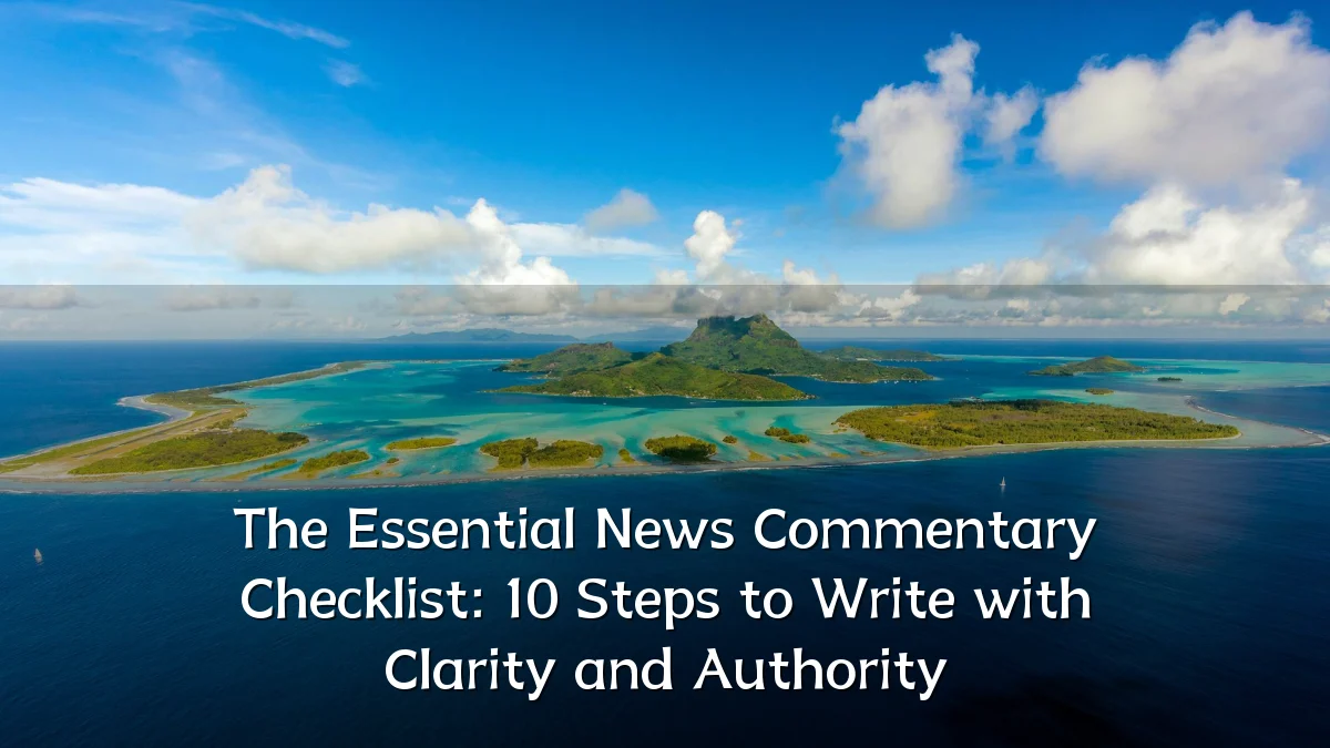 The Essential News Commentary Checklist: 10 Steps to Write with Clarity and Authority