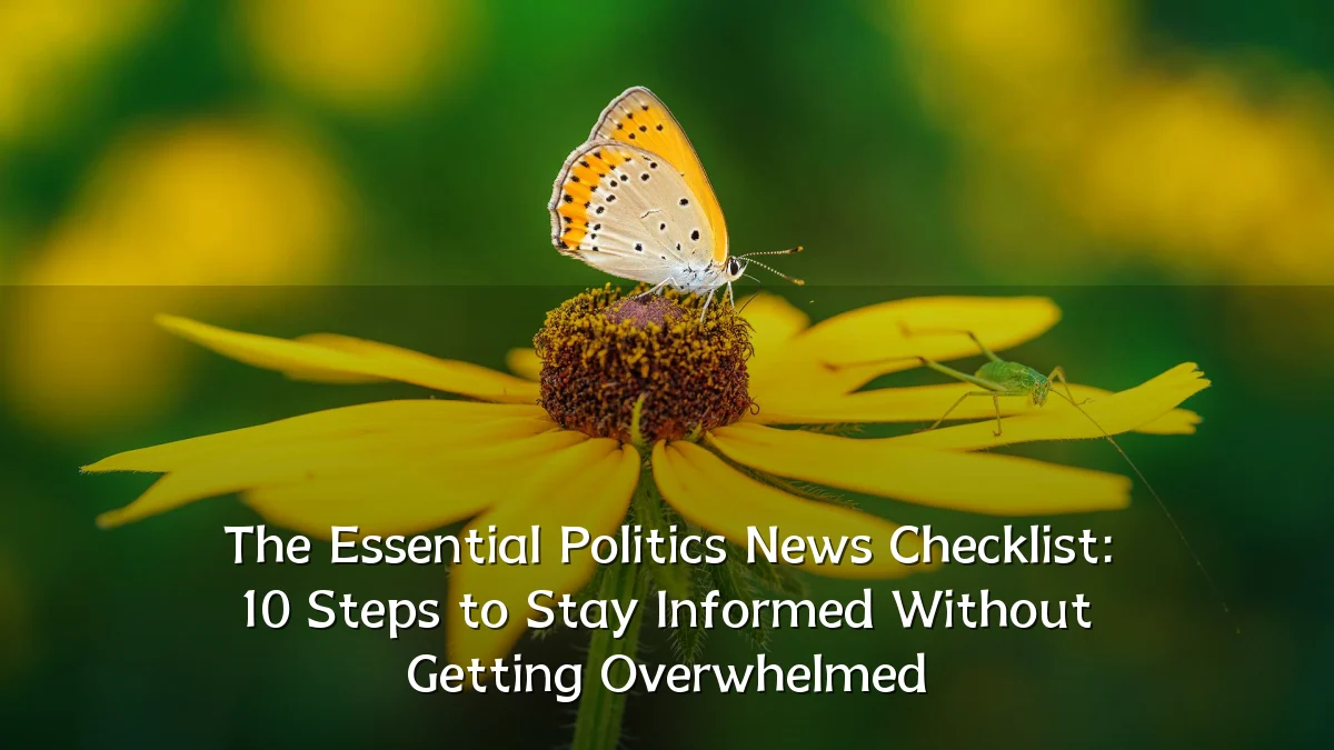The Essential Politics News Checklist: 10 Steps to Stay Informed Without Getting Overwhelmed