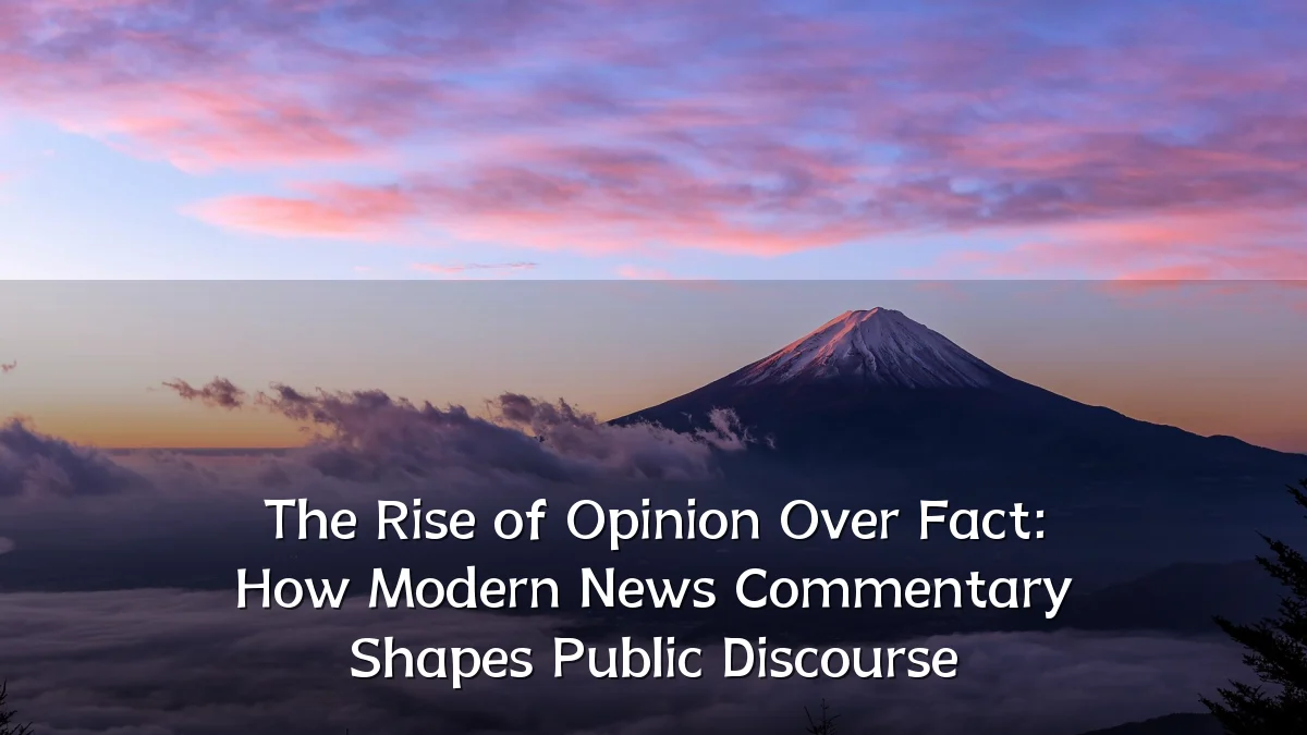 The Rise of Opinion Over Fact: How Modern News Commentary Shapes Public Discourse