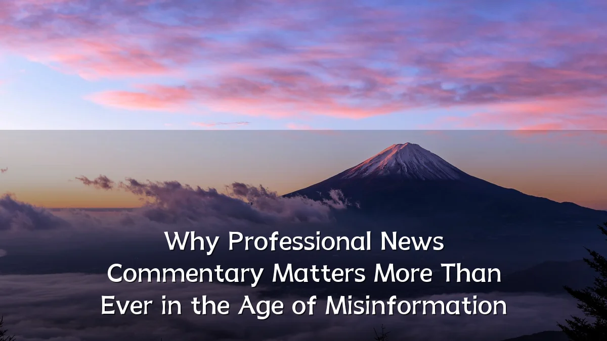 Why Professional News Commentary Matters More Than Ever in the Age of Misinformation