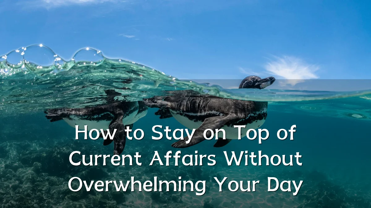 How to Stay on Top of Current Affairs Without Overwhelming Your Day