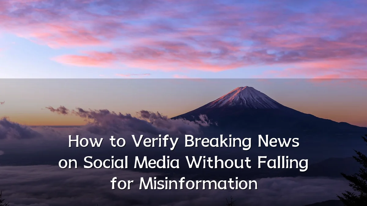 How to Verify Breaking News on Social Media Without Falling for Misinformation