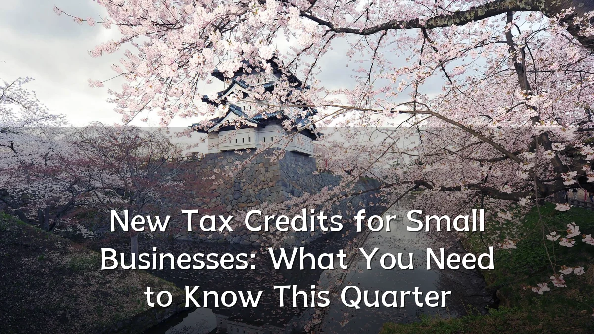New Tax Credits for Small Businesses: What You Need to Know This Quarter